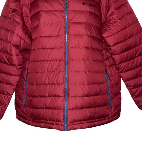 Columbia OmniHeat Quilted Puffer Jacket Mens XXL Red Big Tall Pockets Outdoor - Picture 3 of 12